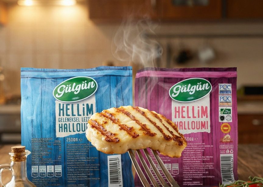 Gülgün hellim paketleri ve ızgara hellim